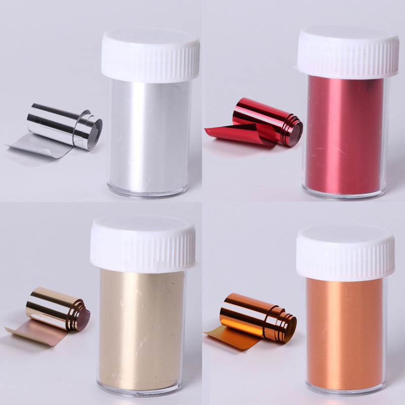 1 tekercs körömfóliák transzfer matricák tükör arany szál csillagos papír manikűr dekor divat körömdísz 100*4 cm NF996-1