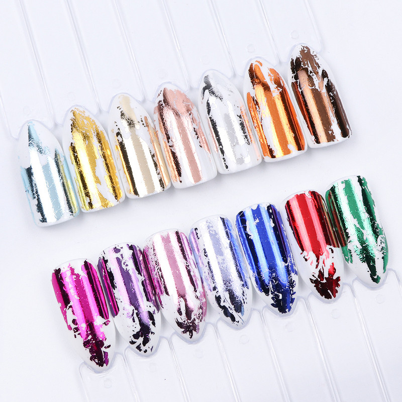 1 tekercs körömfóliák transzfer matricák tükör arany szál csillagos papír manikűr dekor divat körömdísz 100*4 cm NF996-1