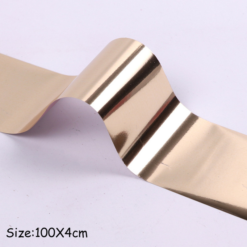 1 tekercs körömfóliák transzfer matricák tükör arany szál csillagos papír manikűr dekor divat körömdísz 100*4 cm NF996-1