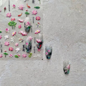 1 lap lótuszvirág vékony és szívós kiváló minőségű kínai stílusú körömmatrica barkácsolás manikűr matrica dekoráció T-2041