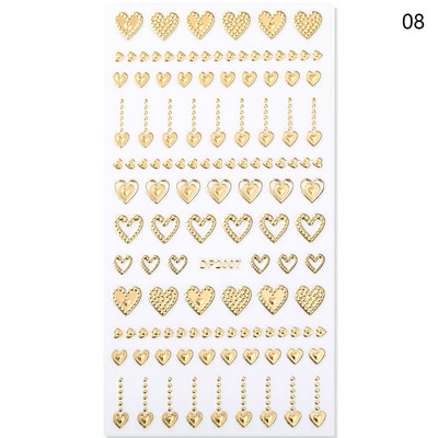 1 lap fényvisszaverő csillogó 3D körömmatrica arany csillámos hullám francia mintás lézeres körömmatricák barkácsolás körömdíszítő eszköz