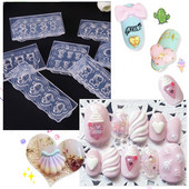 1 db 3D szilikon körömfaragó forma virágok levél pillangó forma bélyegző sablon körmös stencilek barkácsolás manikűr körömdíszítő eszközök