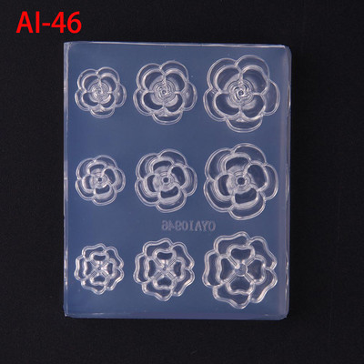 1 db 3D szilikon körömfaragó forma virágok levél pillangó forma bélyegző sablon körmös stencilek barkácsolás manikűr körömdíszítő eszközök