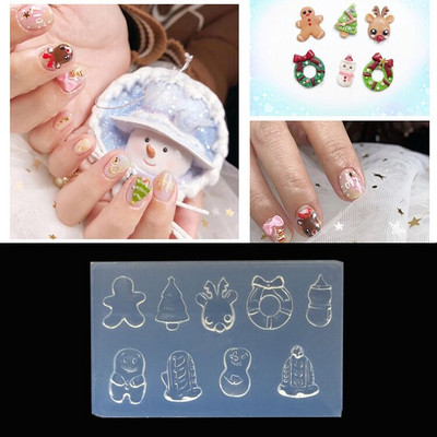 1 db 3D szilikon körömfaragó forma virágok levél pillangó forma bélyegző sablon körmös stencilek barkácsolás manikűr körömdíszítő eszközök