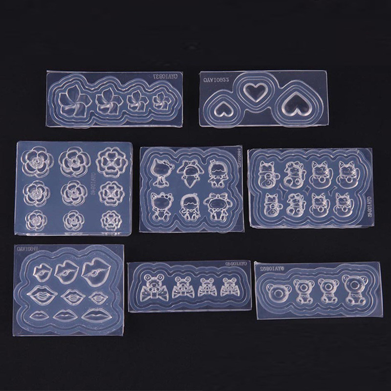 1 db 3D szilikon körömfaragó forma virágok levél pillangó forma bélyegző sablon körmös stencilek barkácsolás manikűr körömdíszítő eszközök