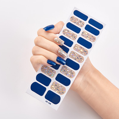 22 sfaturi/coală Culori solide și set de autocolante pentru unghii creative Nail Art Accesorii pentru unghii Autocolant autoadeziv pentru unghii Învelișuri pentru unghii DIY