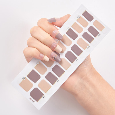 22 tipp/lap szolid színek és kreatív körömdíszítés körömmatrica készlet körömtartozékok öntapadó körömmatrica körömpakolások barkácsolás