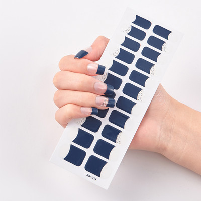 22 tipp/lap szolid színek és kreatív körömdíszítés körömmatrica készlet körömtartozékok öntapadó körömmatrica körömpakolások barkácsolás