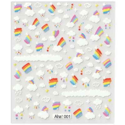 42 modell matrica körömmatrica 3D tapadó tapasz, mosoly/állat/virág körömdíszítések manikűr matrica húsvéti dizájn matrica