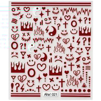 42 modell matrica körömmatrica 3D tapadó tapasz, mosoly/állat/virág körömdíszítések manikűr matrica húsvéti dizájn matrica