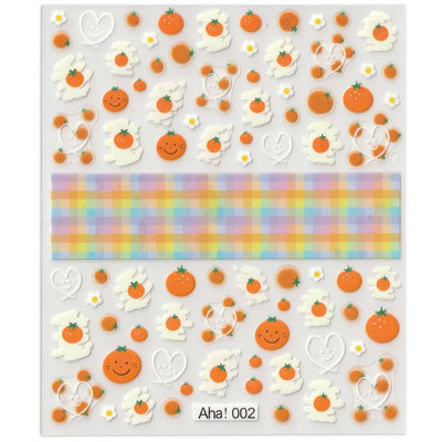 42 modell matrica körömmatrica 3D tapadó tapasz, mosoly/állat/virág körömdíszítések manikűr matrica húsvéti dizájn matrica