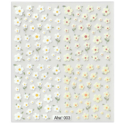 42 modell matrica körömmatrica 3D tapadó tapasz, mosoly/állat/virág körömdíszítések manikűr matrica húsvéti dizájn matrica