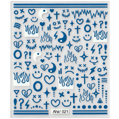 42 modell matrica körömmatrica 3D tapadó tapasz, mosoly/állat/virág körömdíszítések manikűr matrica húsvéti dizájn matrica