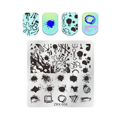 1 db Beach Surfing textúra körömbélyegző lemez görbe vonal levél virág köröm sablonok nyári papaw graffiti arcbélyegző sablonok