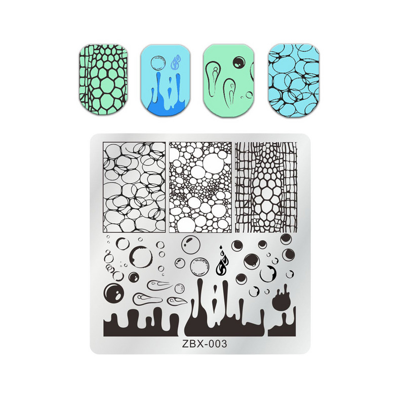 1 db Beach Surfing textúra körömbélyegző lemez görbe vonal levél virág köröm sablonok nyári papaw graffiti arcbélyegző sablonok