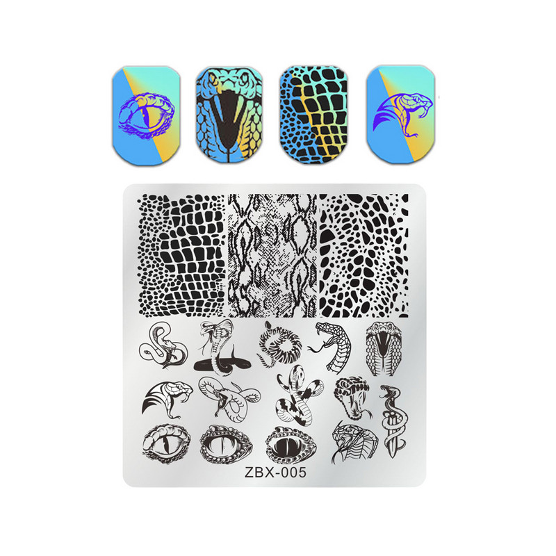 1 db Beach Surfing textúra körömbélyegző lemez görbe vonal levél virág köröm sablonok nyári papaw graffiti arcbélyegző sablonok