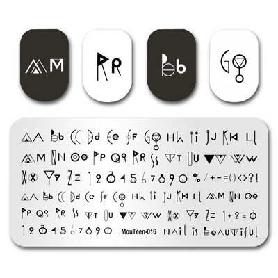 Hot Nail Art Stamping MouTeen020 Girl Line Art Sex Nail Stamping Plates Manikīra komplekts nagu štancēšanai