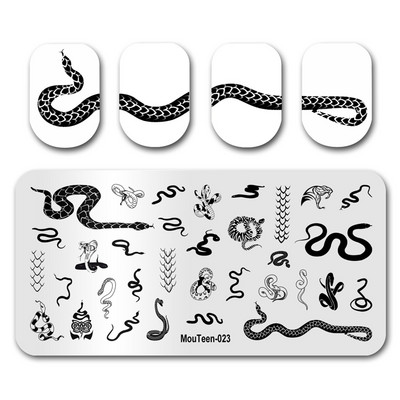 Hot Nail Art Stamping MouTeen020 Girl Line Art Sex Nail Stamping Plates Manikīra komplekts nagu štancēšanai