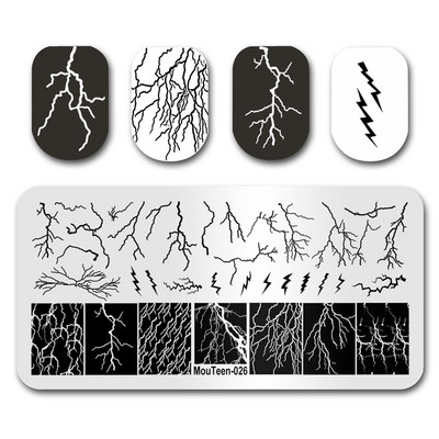Hot Nail Art Stamping MouTeen020 Girl Line Art Sex Nail Stamping Plates Manikīra komplekts nagu štancēšanai