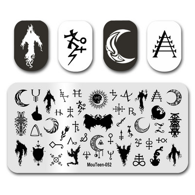 Hot Nail Art Stamping MouTeen020 Girl Line Art Sex Nail Stamping Plates Manikīra komplekts nagu štancēšanai