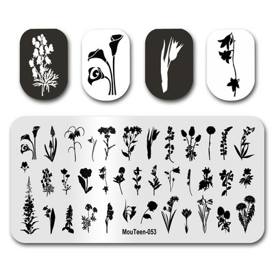 Hot Nail Art Stamping MouTeen020 Girl Line Art Sex Nail Stamping Plates Manikīra komplekts nagu štancēšanai