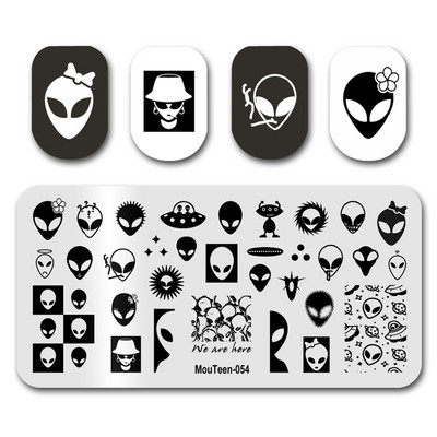 Hot Nail Art Stamping MouTeen020 Girl Line Art Sex Nail Stamping Plates Manikīra komplekts nagu štancēšanai