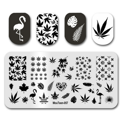 Hot Nail Art Stamping MouTeen020 Girl Line Art Sex Nail Stamping Plates Manikīra komplekts nagu štancēšanai