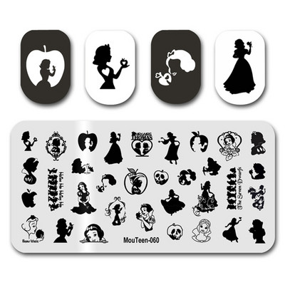 Hot Nail Art Stamping MouTeen020 Girl Line Art Sex Nail Stamping Plates Manikīra komplekts nagu štancēšanai
