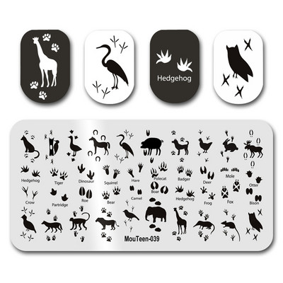 Hot Nail Art Stamping MouTeen020 Girl Line Art Sex Nail Stamping Plates Manikīra komplekts nagu štancēšanai