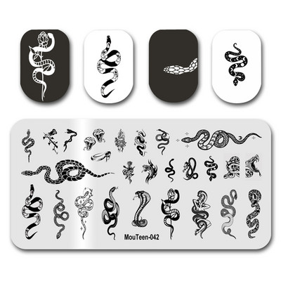 Hot Nail Art Stamping MouTeen020 Girl Line Art Sex Nail Stamping Plates Manikīra komplekts nagu štancēšanai