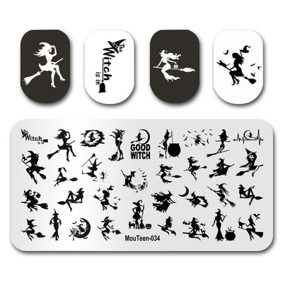 Hot Nail Art Stamping MouTeen020 Girl Line Art Sex Nail Stamping Plates Manikīra komplekts nagu štancēšanai