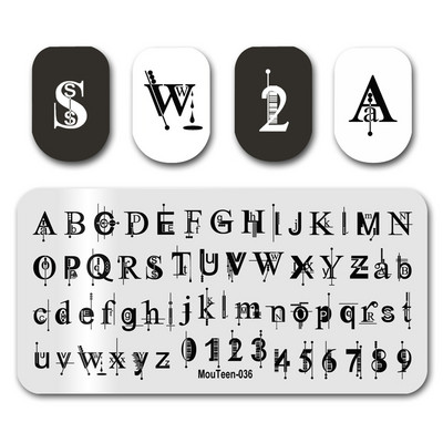 Hot Nail Art Stamping MouTeen020 Girl Line Art Sex Nail Stamping Plates Manikīra komplekts nagu štancēšanai
