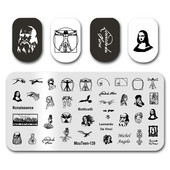 Küünte tembeldamine MouTeen139 Leonardo da Vinci Nail Art Plaadid Stamp King maniküüri komplekt küünte tembeldamiseks