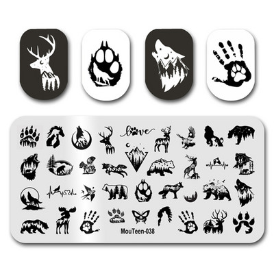 Küünte tembeldamine MouTeen139 Leonardo da Vinci Nail Art Plaadid Stamp King maniküüri komplekt küünte tembeldamiseks