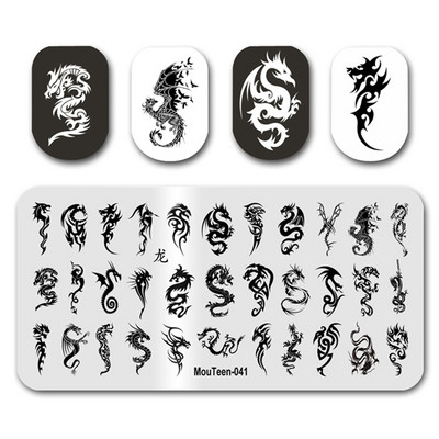 Küünte tembeldamine MouTeen139 Leonardo da Vinci Nail Art Plaadid Stamp King maniküüri komplekt küünte tembeldamiseks