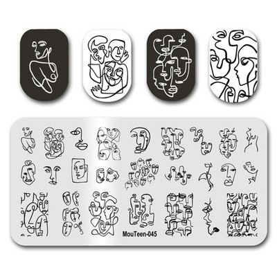 Küünte tembeldamine MouTeen139 Leonardo da Vinci Nail Art Plaadid Stamp King maniküüri komplekt küünte tembeldamiseks