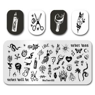 Küünte tembeldamine MouTeen139 Leonardo da Vinci Nail Art Plaadid Stamp King maniküüri komplekt küünte tembeldamiseks