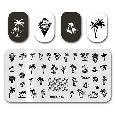 Küünte tembeldamine MouTeen139 Leonardo da Vinci Nail Art Plaadid Stamp King maniküüri komplekt küünte tembeldamiseks