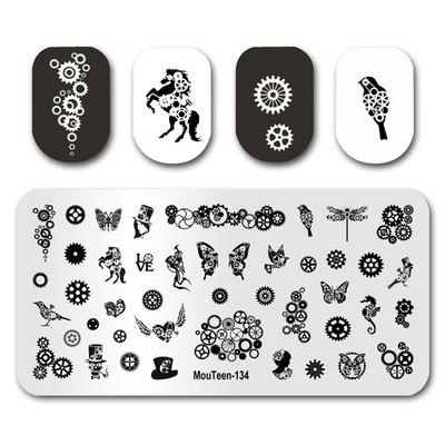 Küünte tembeldamine MouTeen139 Leonardo da Vinci Nail Art Plaadid Stamp King maniküüri komplekt küünte tembeldamiseks