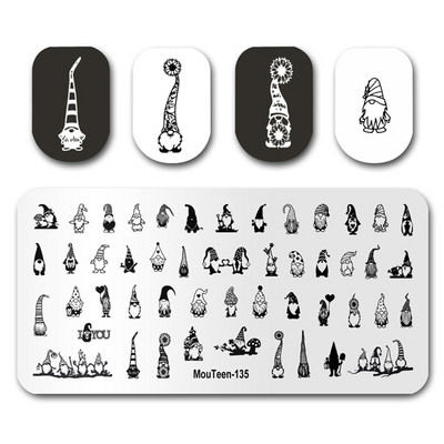 Küünte tembeldamine MouTeen139 Leonardo da Vinci Nail Art Plaadid Stamp King maniküüri komplekt küünte tembeldamiseks