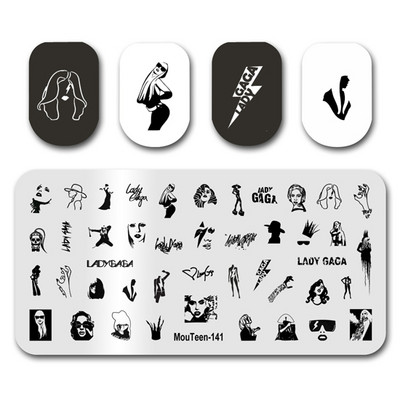 Küünte tembeldamine MouTeen139 Leonardo da Vinci Nail Art Plaadid Stamp King maniküüri komplekt küünte tembeldamiseks