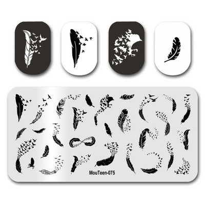 Küünte tembeldamine MouTeen139 Leonardo da Vinci Nail Art Plaadid Stamp King maniküüri komplekt küünte tembeldamiseks