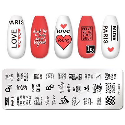 PICT YOU körömbélyegző lemezek betűminták rozsdamentes acél szerszámok körömdíszítés bélyegtervezés bélyegzősablon barkács sablonok