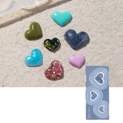 Flower Bear Nail Art szilikon forma körömfaragó sablonok Eszközök Szív alakú manikűr szilikon sablonok