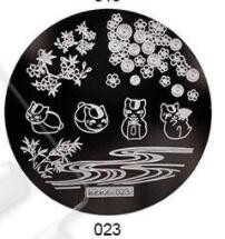 1db HeHe sorozat (001-028) Nail Art bélyegzősablon képlemezek 5,5 cm-es manikűr körömbélyegző bélyegző lemezek barkácsolt körömdizájnokhoz