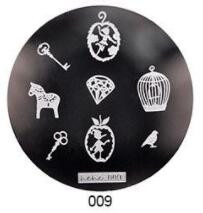 1db HeHe sorozat (001-028) Nail Art bélyegzősablon képlemezek 5,5 cm-es manikűr körömbélyegző bélyegző lemezek barkácsolt körömdizájnokhoz