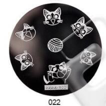 1db HeHe sorozat (001-028) Nail Art bélyegzősablon képlemezek 5,5 cm-es manikűr körömbélyegző bélyegző lemezek barkácsolt körömdizájnokhoz
