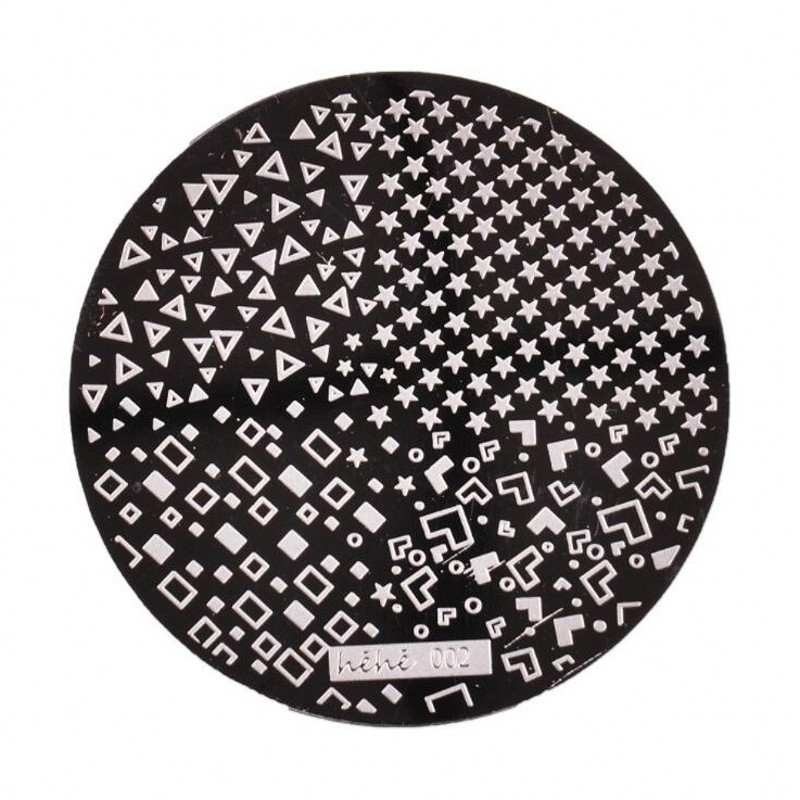 1db HeHe sorozat (001-028) Nail Art bélyegzősablon képlemezek 5,5 cm-es manikűr körömbélyegző bélyegző lemezek barkácsolt körömdizájnokhoz