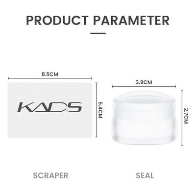 Διαφανές στάμπα νυχιών με ξύστρα Clear Jelly Silicone French Tip Stamp Nail Art Stamping Tool Print Stamping Plate