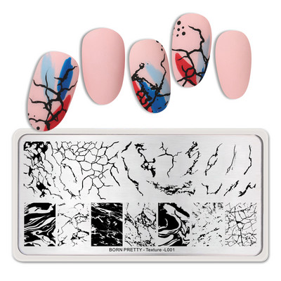 BORN PRETTY Γεωμετρία Γαλλική γραμμή εικόνας πινακίδες στάμπας για τα νύχια Πρότυπο σανίδας τέχνης από ανοξείδωτο ατσάλι Σχέδιο νυχιών για εργαλεία εκτύπωσης μανικιούρ